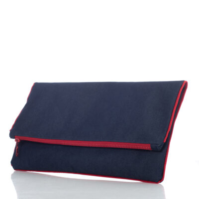 Jean Clutch με κόκκινο φερμουάρ